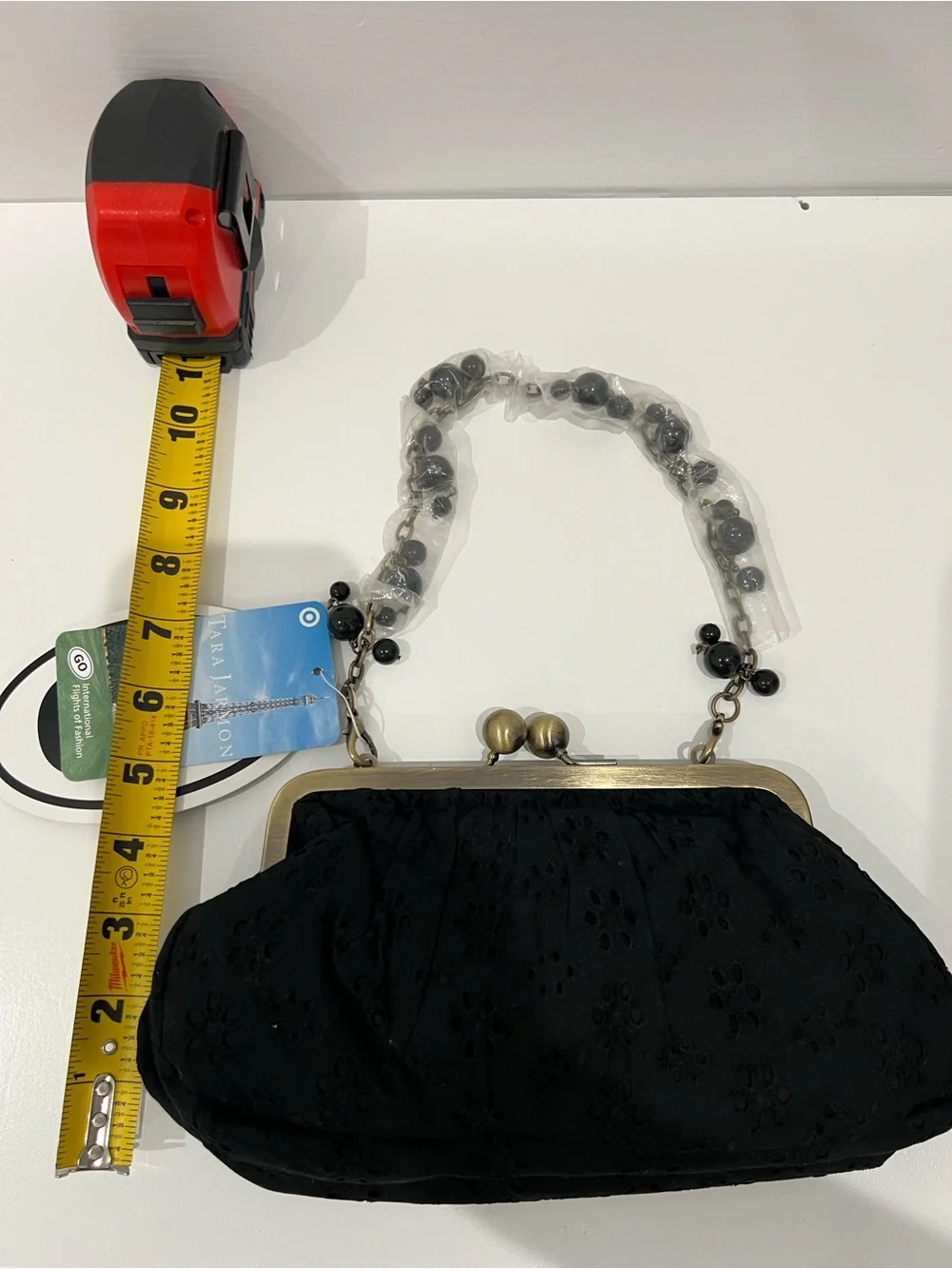 NWT Vintage Black Eyelet Tara Jarmon Bag